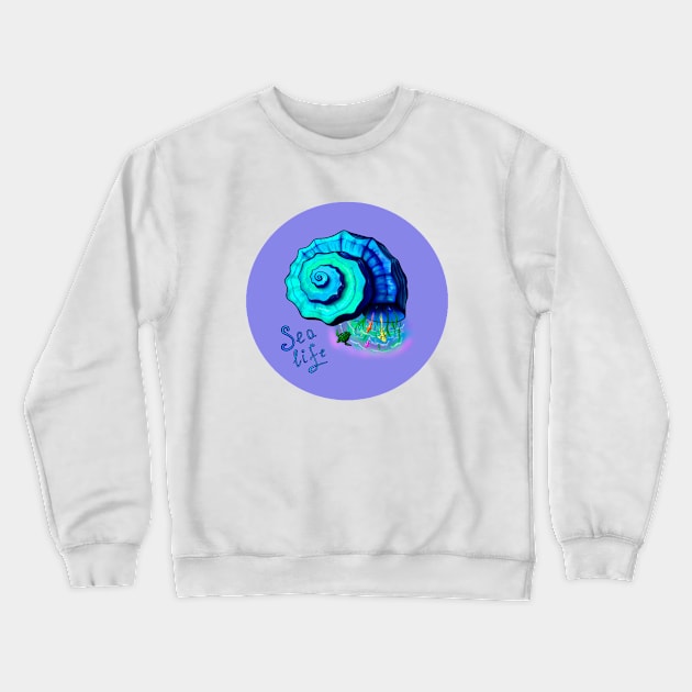 Fish Shell Art Crewneck Sweatshirt by YellowStone